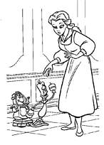 coloriage belle et le majordome